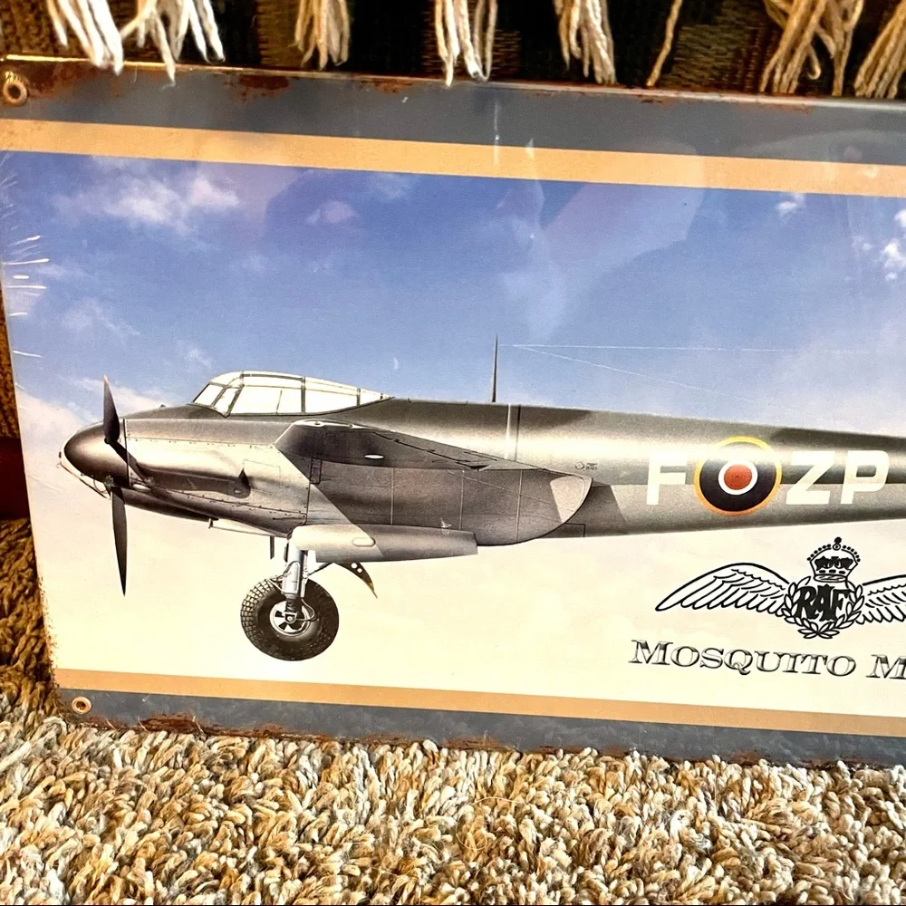 NEW Heavy Duty Steel Mosquito MK II Airplane Metal Sign